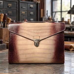 Cartable façon croco